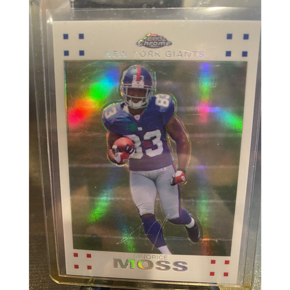 Sinorice Moss 2007 Topps Chrome White Refractors 610/869 New York Giants NFL - Picture 1 of 2